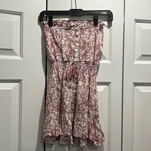 Tiare Hawaii Girls Floral Strapless Dress, Size XL